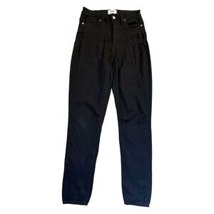 PAIGE Margot Ultra‎ Skinny High Rise Jeans Black Overdye WJ051 Women's 4 27